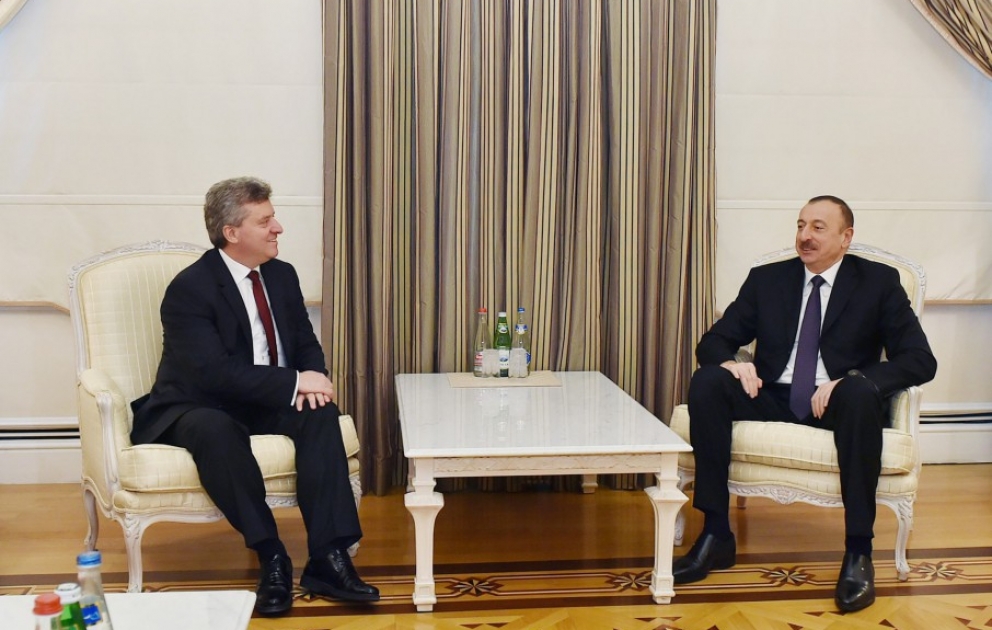 Le président Ilham Aliyev s’entretient avec son homologue macédonien Gjorge Ivanov VIDEO