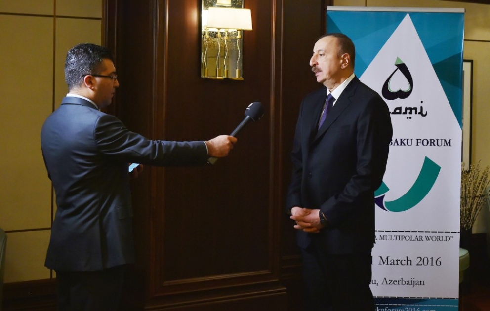 President Ilham Aliyev was interviewed by Euronews channel VIDEO