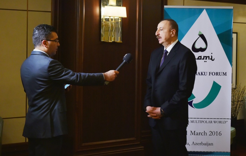 Le président azerbaïdjanais Ilham Aliyev a accordé une interview à la chaîne de télévision Euronews VIDEO