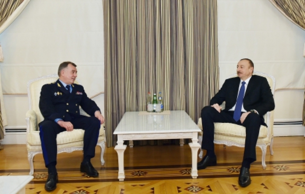 Treffen von Aserbaidschans Präsident Ilham Aliyev mit Leiter der Grenzbehörde Russlands VIDEO