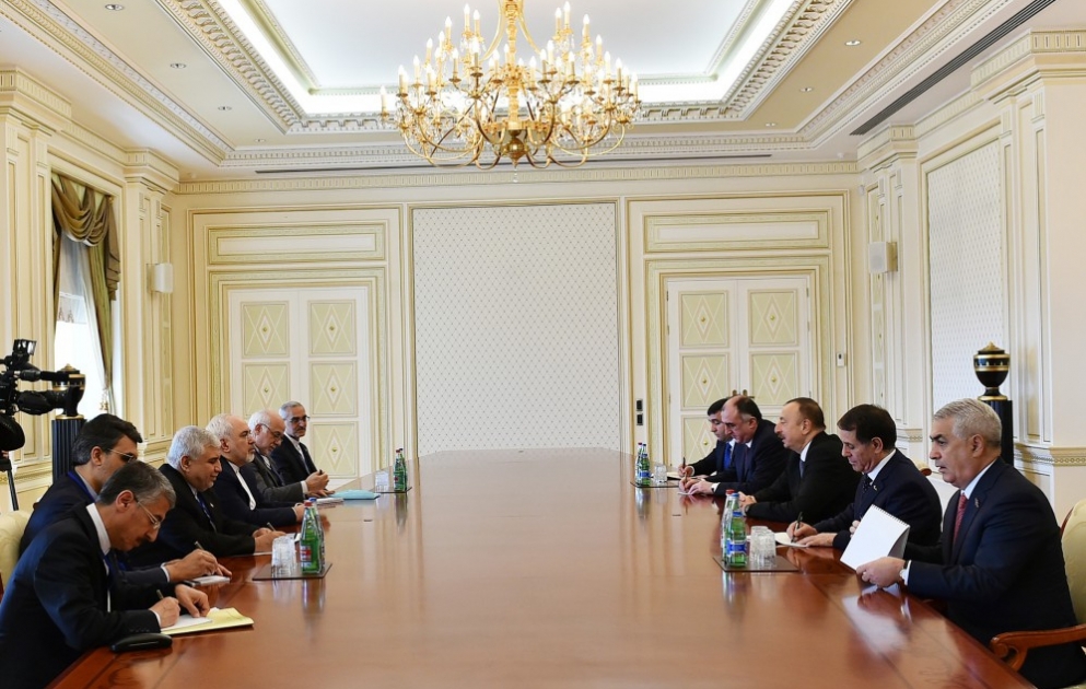 President Ilham Aliyev received Iran`s Minister of Foreign Affairs VIDEO