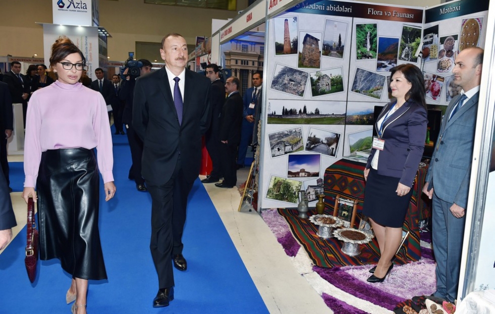 Prezident İlham Əliyev “AITF-2016” XV Azərbaycan Beynəlxalq turizm və səyahətlər sərgisi ilə tanış olub [YENİLƏNİB] VİDEO