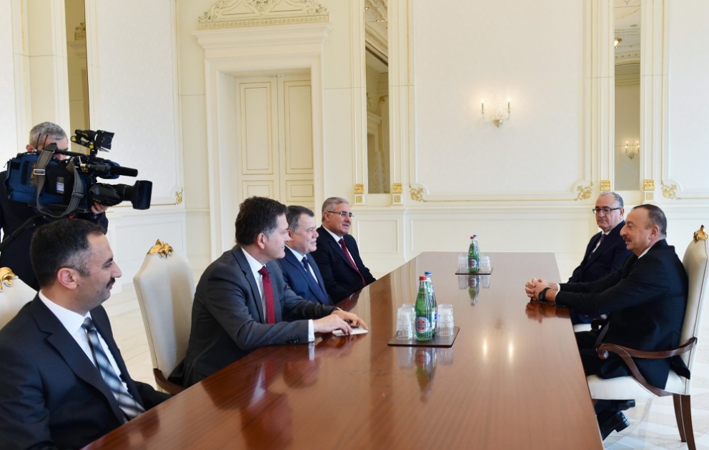 Präsident Ilham Aliyev empfängt Delegation um Präsidenten von türkischem Berufungsgerichtshof VIDEO