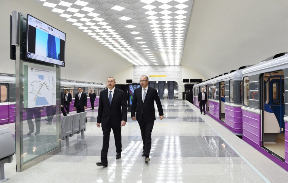 Bakı Metropoliteninin yeni xəttinin “Avtovağzal” və “Memar Əcəmi” stansiyaları istismara verilibAzərbaycan Prezidenti İlham Əliyev stansiyaların açılışında iştirak edib VİDEO