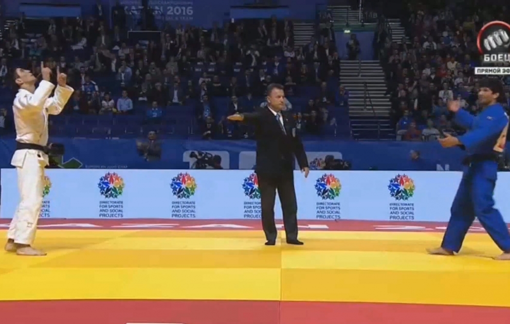 Rüstəm Orucov Avropa çempionatının yarımfinalında ViDEO