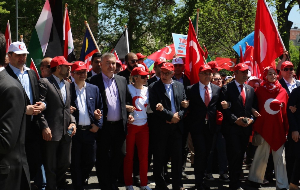 Vaşinqtonda əsassız erməni iddialarına qarşı yürüş keçirilib VİDEO