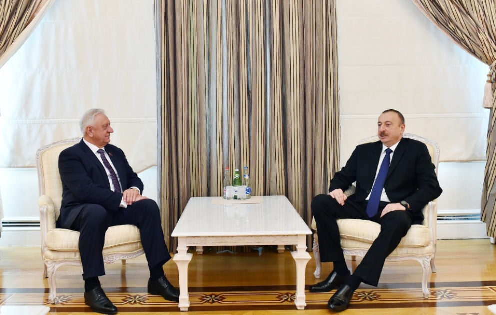 President Ilham Aliyev received Chairman of Council of the Republic of Belarussian National Assembly VIDEO