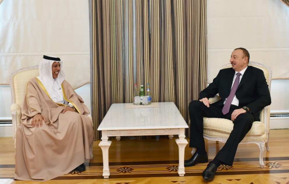President Ilham Aliyev received Deputy Prime Minister of Qatar VIDEO