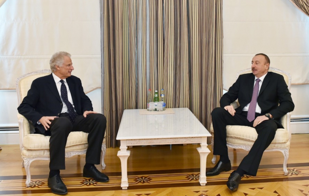 President Ilham Aliyev received former Prime Minister of France Dominique de Villepin VIDEO