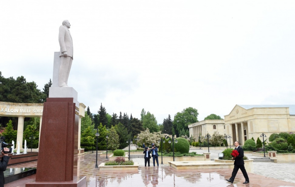 Präsident Ilham Aliyev in Agsu VIDEO