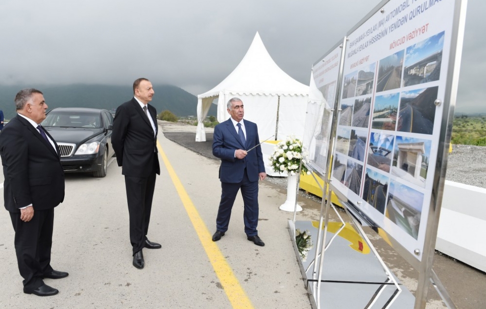 Muganli-Yevlakh Abschnitt der Automobilstraße Baku-Shamakhi-Yevlakh zur Nutzung übergeben VIDEO