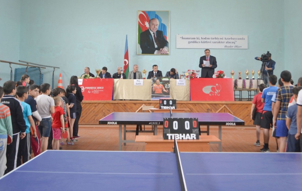 Şabran idmançıları stolüstü tennis yarışlarının qalibi olub VİDEO
