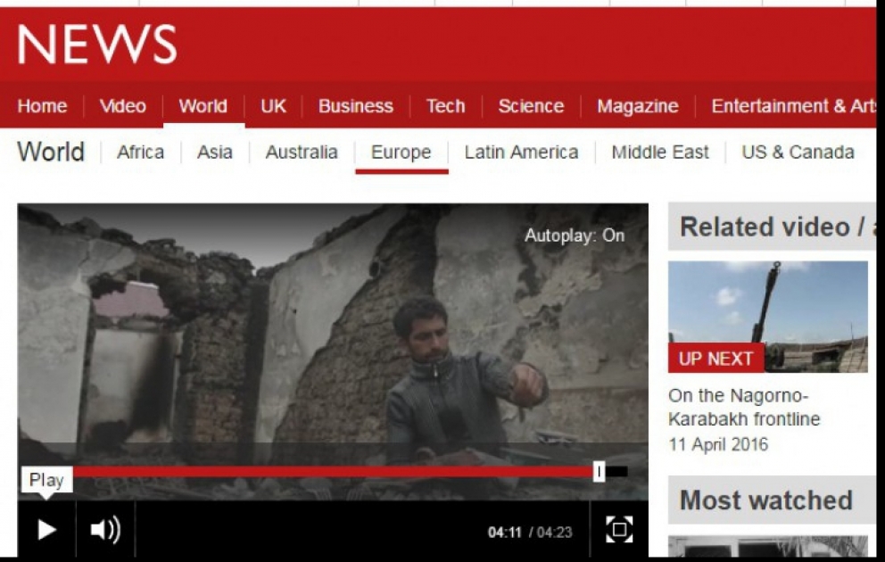 BBC ermənilərin mülki Azərbaycan əhalisinə qarşı törətdiyi cinayətlərlə bağlı reportaj yayımlayıb VİDEO