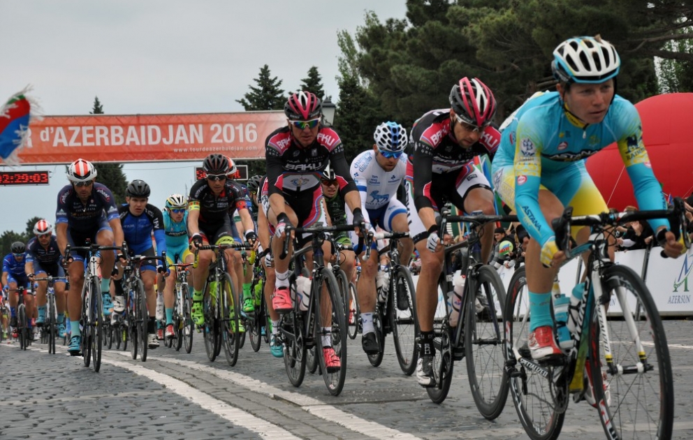 Almaniyalı velosipedçi “Tour d'Azerbaidjan-2016” beynəlxalq velosiped turunun birinci mərhələsinin qalibi olub VİDEO