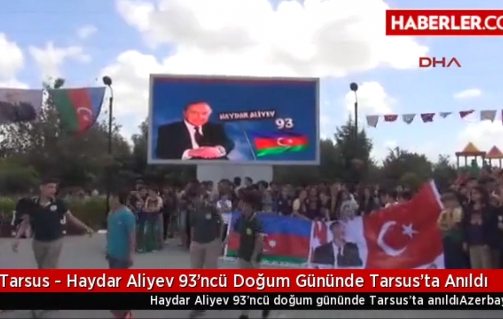 Mersində ulu öndər Heydər Əliyevin xatirəsi yad edilib VİDEO