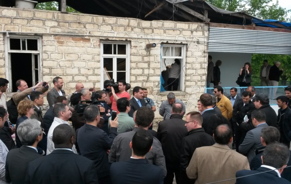 Зарубежные дипломаты побывали в подвергшихся армянским обстрелам селах Тертера и Агдама [ОБНОВЛЕНО] ВИДЕО