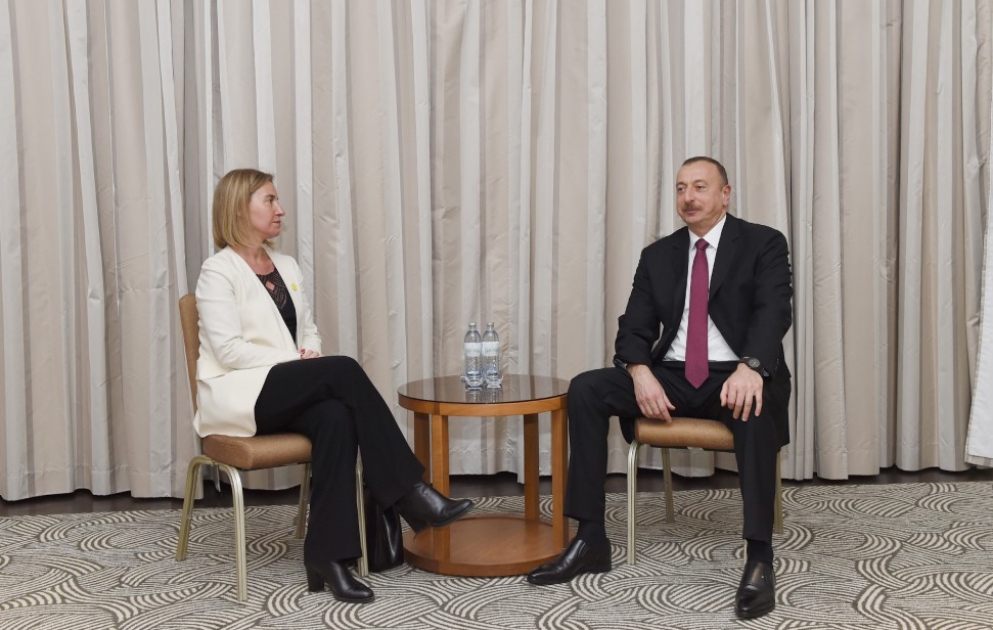Le président Ilham Aliyev a rencontré la haute-représentante de l’UE à Vienne VIDEO