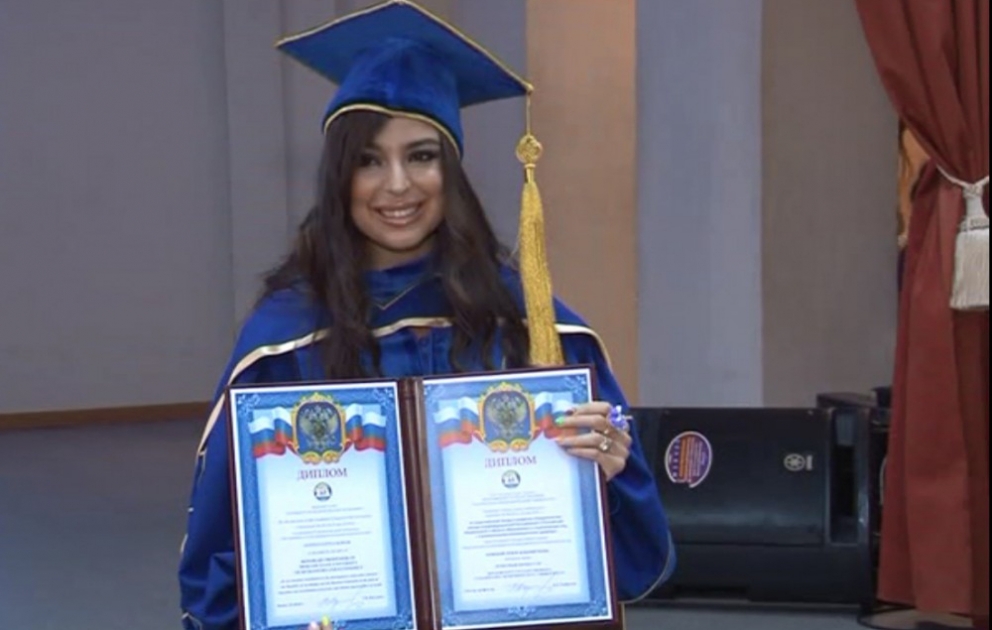 Le diplôme de professeur honoraire de l’Université économique humanitaire d’Etat de Moscou attribué à Leyla Aliyeva VIDEO