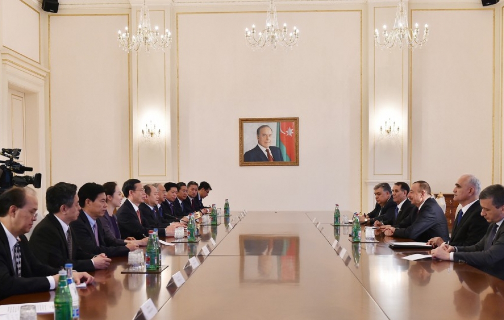 President Ilham Aliyev received member of Standing Committee of Central Politburo of Communist Party, Senior Vice Premier of the State Council of the People's Republic of China VIDEO