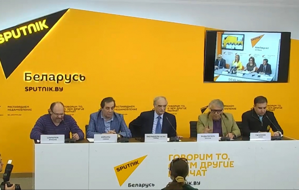 Azərbaycanın Rusiya Federasiyasındakı səfiri, tanınmış bəstəkar Polad Bülbüloğlu ilə Minsk-Bakı videokörpüsü keçirilib VİDEO