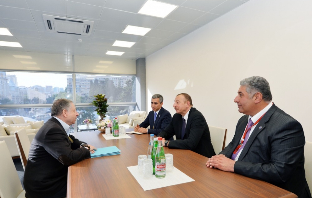 Президент Азербайджана Ильхам Алиев принял президента Международной автомобильной федерации ВИДЕО