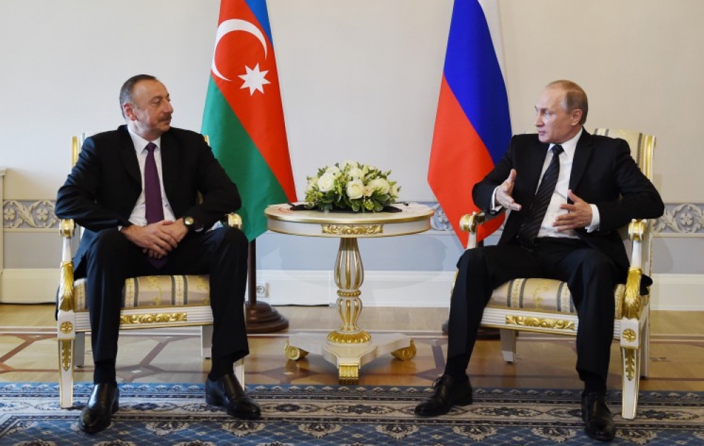 President Ilham Aliyev met with Russian President Vladimir Putin VIDEO