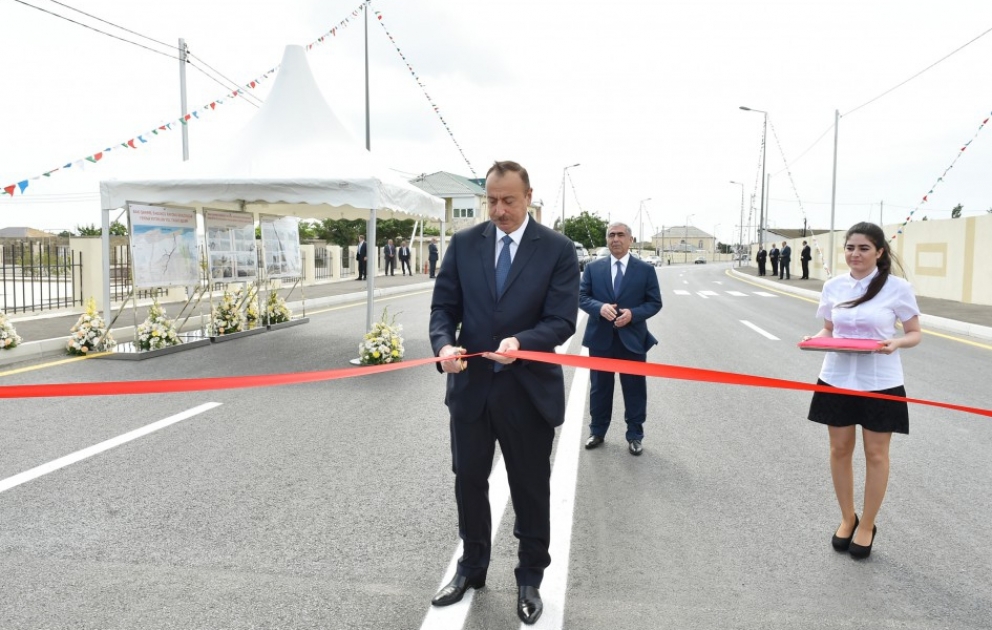 Prezident İlham Əliyev Maştağa-Bilgəh yolunun, Nardarandakı Abşeron və Nəsrulla Əsgərov küçələrinin açılışında iştirak edib VİDEO