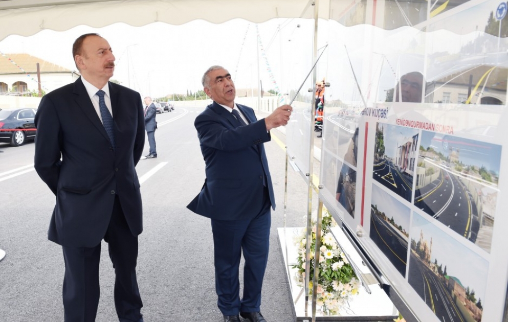 Le président Ilham Aliyev inaugure la route Machtagha-Bilgueh VIDEO