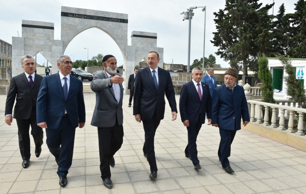 President Ilham Aliyev visited Rahima Khanim Mosque-Shrine in Nardaran VIDEO