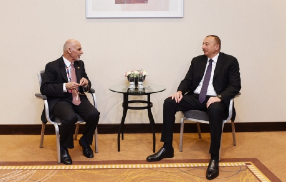 Azerbaijani President Ilham Aliyev met with Afghan President Mohammad Ashraf Ghani VIDEO