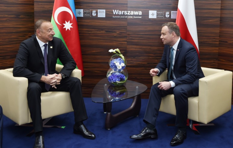 Встреча Президента Азербайджана Ильхама Алиева с Президентом Польши Анджеем Дудой ВИДЕО