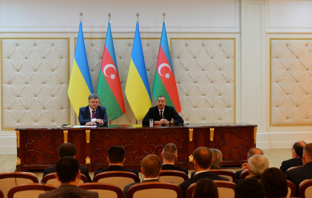 Президенты Азербайджана и Украины выступили с заявлениями для печати [ОБНОВЛЕНО] ВИДЕО