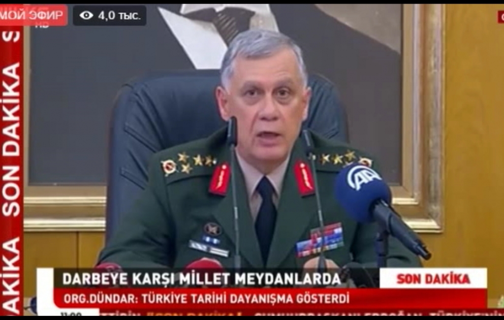 General Ümid Dündar: Hərbi qiyam ilk andan Türkiyə Silahlı Qüvvələri tərəfindən rədd edilib VİDEO