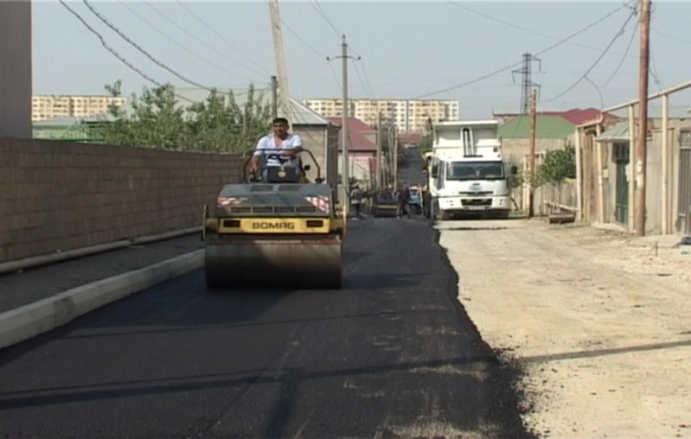 Masazırda kənddaxili yollar təmir olunur VİDEO