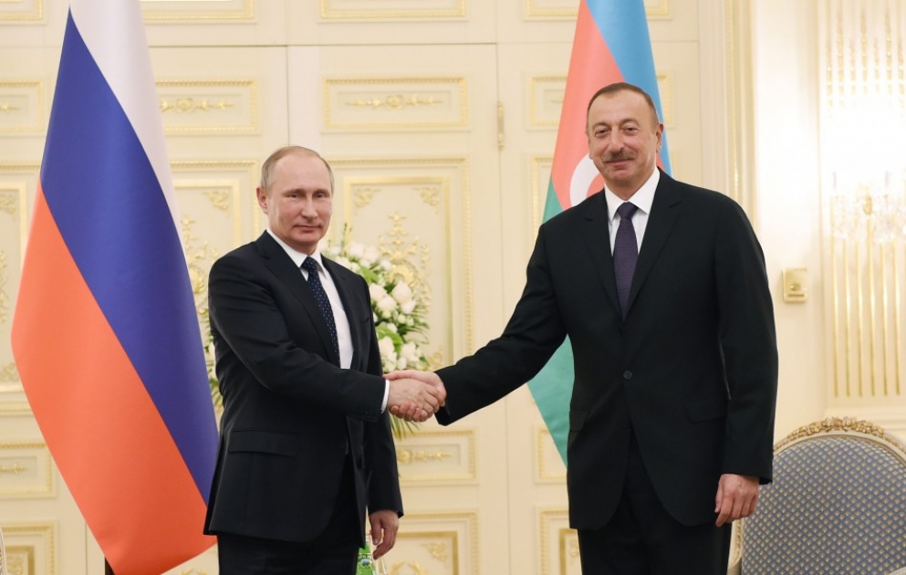 President Ilham Aliyev met with Russian President Vladimir Putin VIDEO