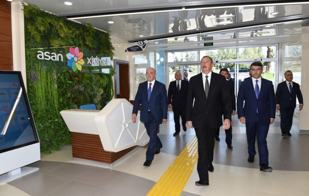 Presıdent Ilham Aliyev attended opening of Qabala regional “ASAN xidmət” center VIDEO