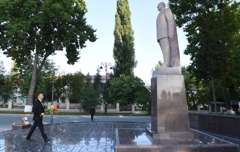 President Ilham Aliyev arrived in Ismayilli district VIDEO