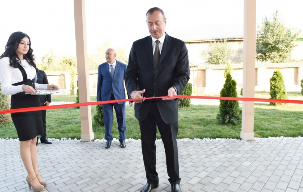 President Ilham Aliyev attended opening of orphanage-kindergarten in Ismayilli VIDEO