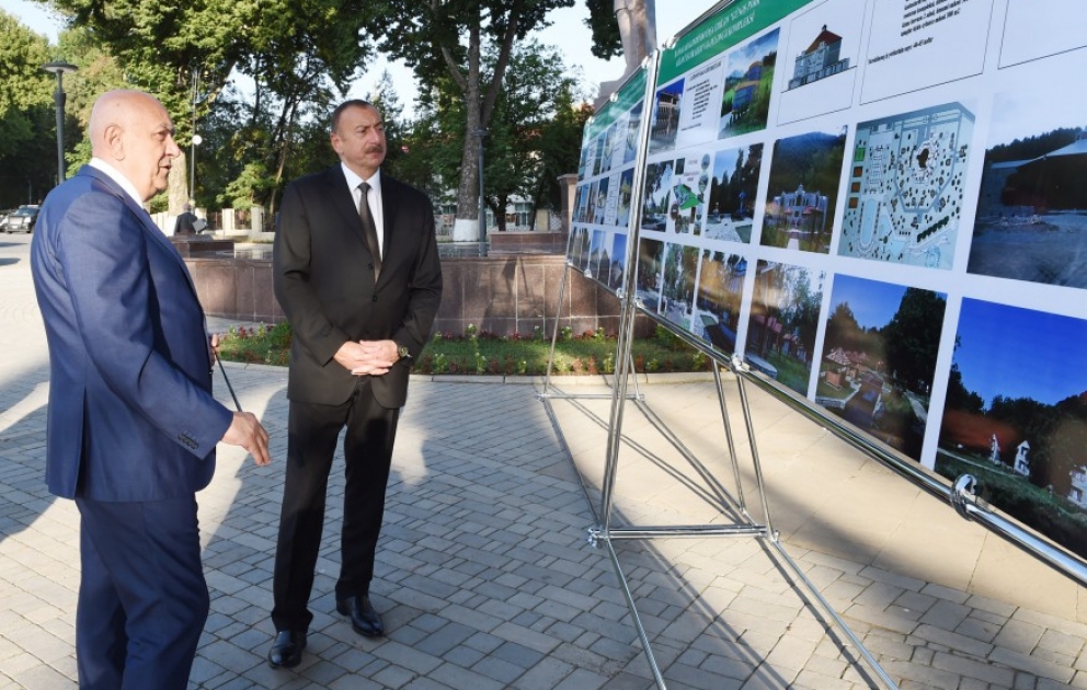 Präsident Ilham Aliyev zu Besuch im Bezirk Ismailli VIDEO