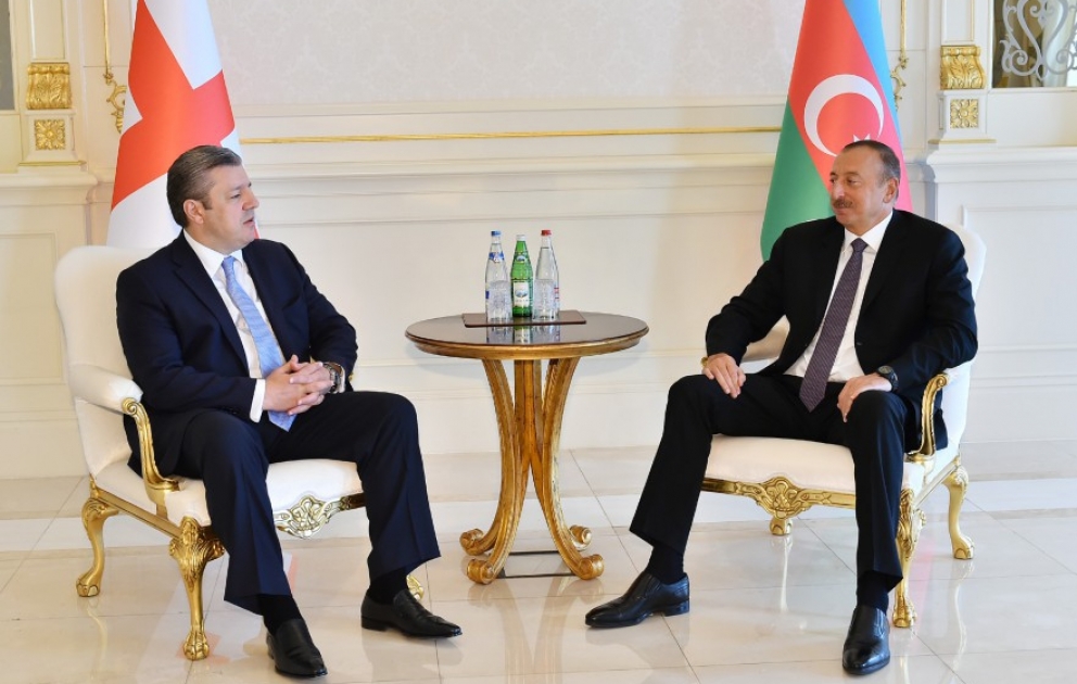 Entretien du président Ilham Aliyev avec le Premier ministre géorgien VIDEO