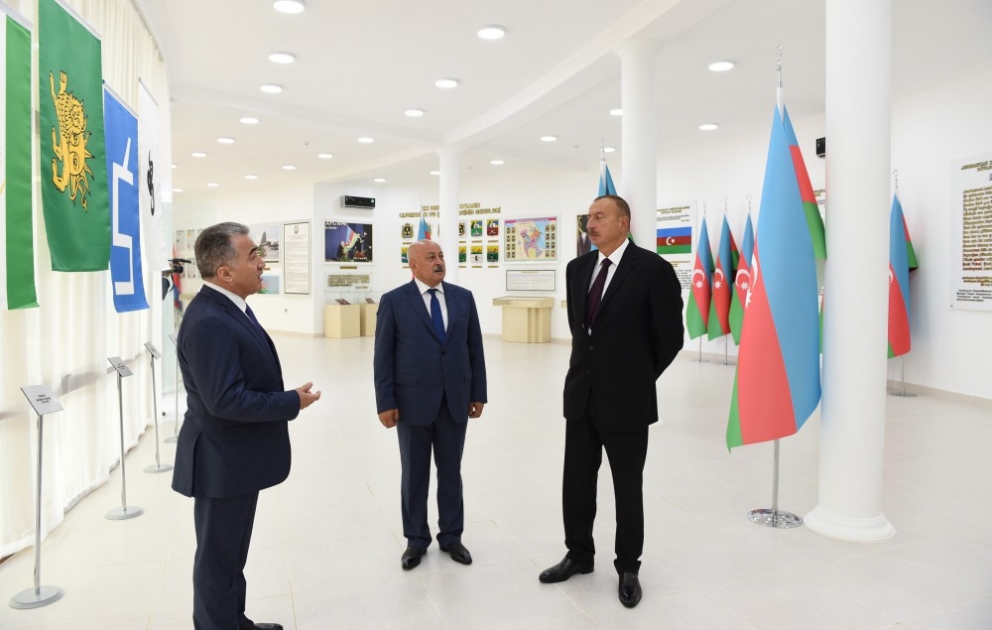 President Ilham Aliyev opened Flag Square and Azerbaijan State Symbols Museum in Masalli VIDEO