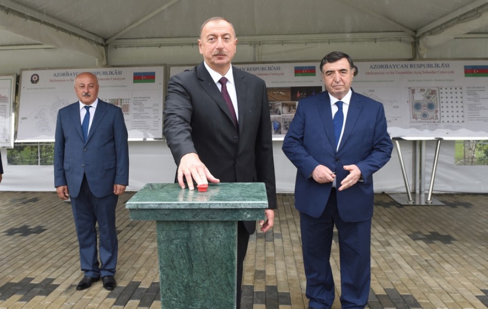 Le président Ilham Aliyev participe à l’inauguration du système d’approvisionnement en eau potable de Massally VIDEO