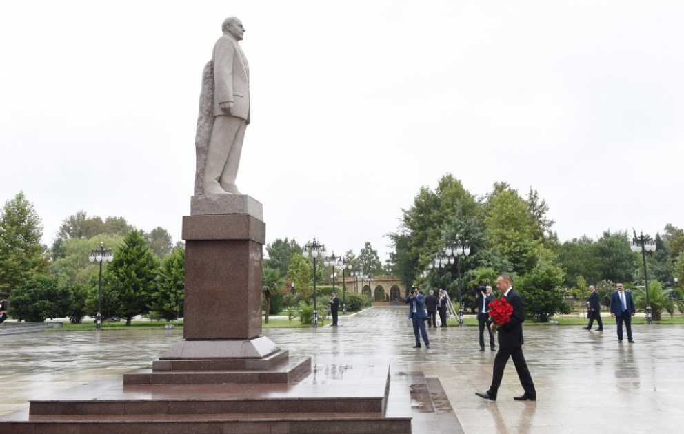Präsident Ilham Aliyev in Masalli VIDEO