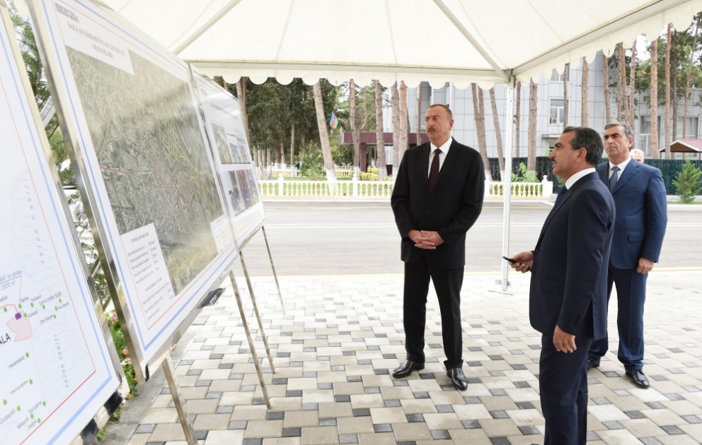 President Ilham Aliyev launched new drinking water line in Salyan VIDEO