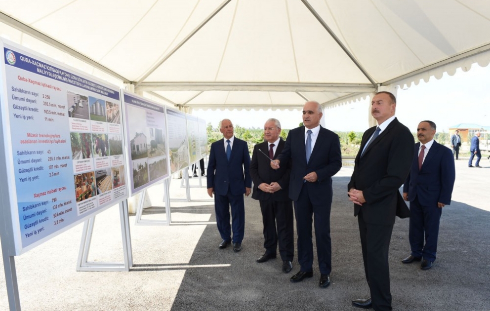 Prezident İlham Əliyev Yalama Aqroparkının açılışında iştirak edib [YENİLƏNİB] VİDEO
