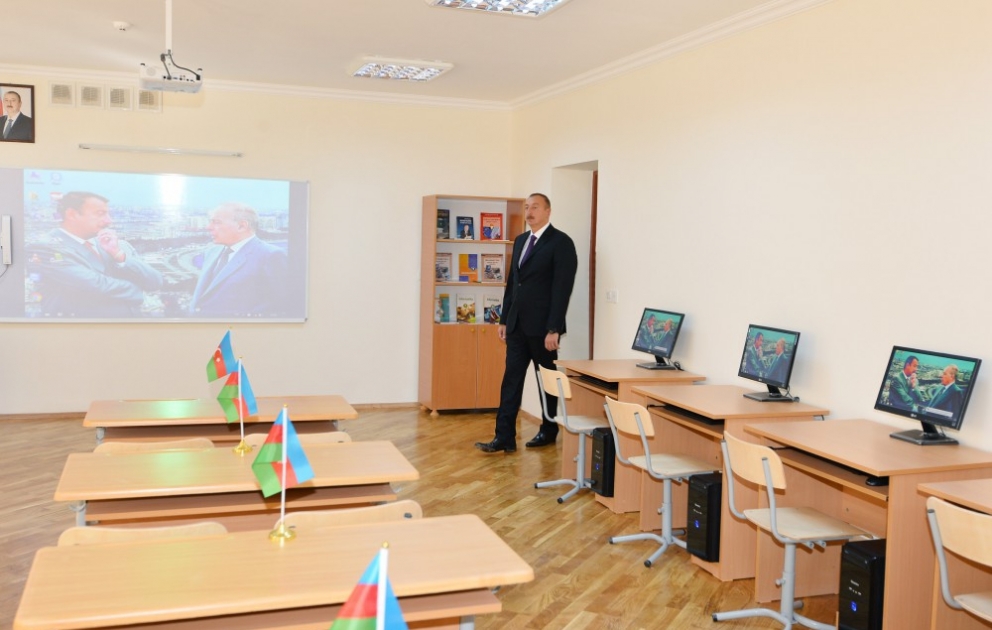 President Ilham Aliyev viewed newly overhauled school-lyceum No. 261 in Baku [UPDATED ] VIDEO