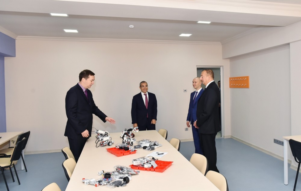 President Ilham Aliyev visited IT STEP Academy of Baku Vocational Lyceum No. 9 VIDEO
