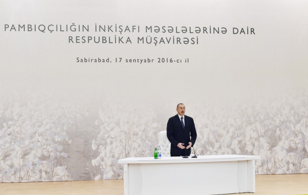 President Ilham Aliyev chaired conference on development of cotton-growing in Azerbaijan VIDEO