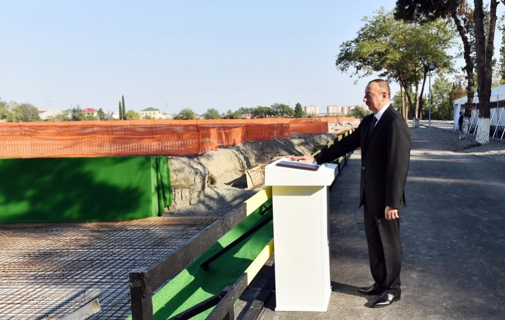 Le président Ilham Aliyev pose la première pierre du Parc industriel de Minguétchévir VIDEO