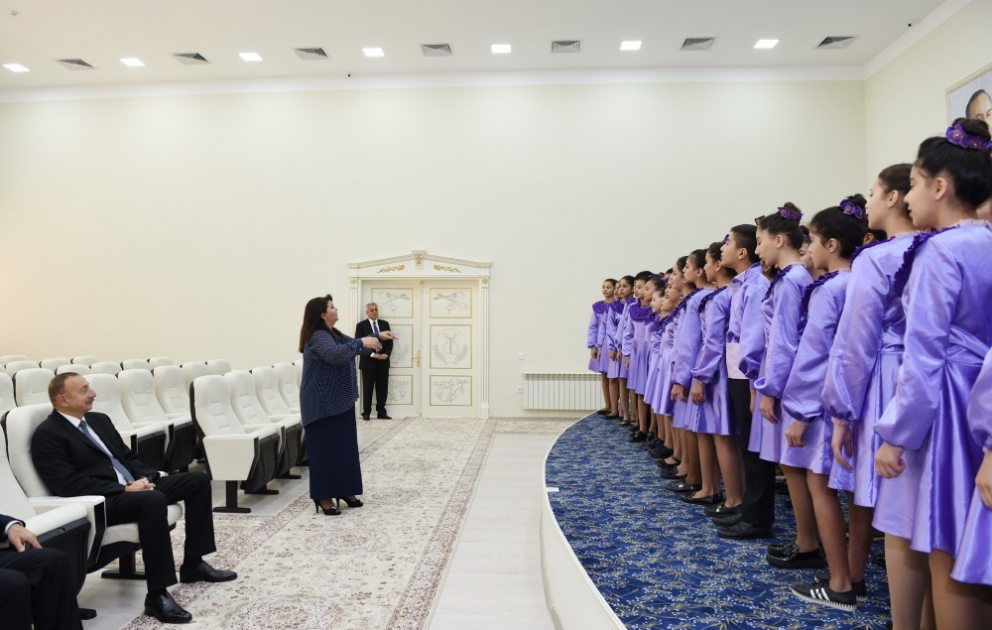 President Ilham Aliyev inaugurated Children's Arts School in Sumgayit VIDEO